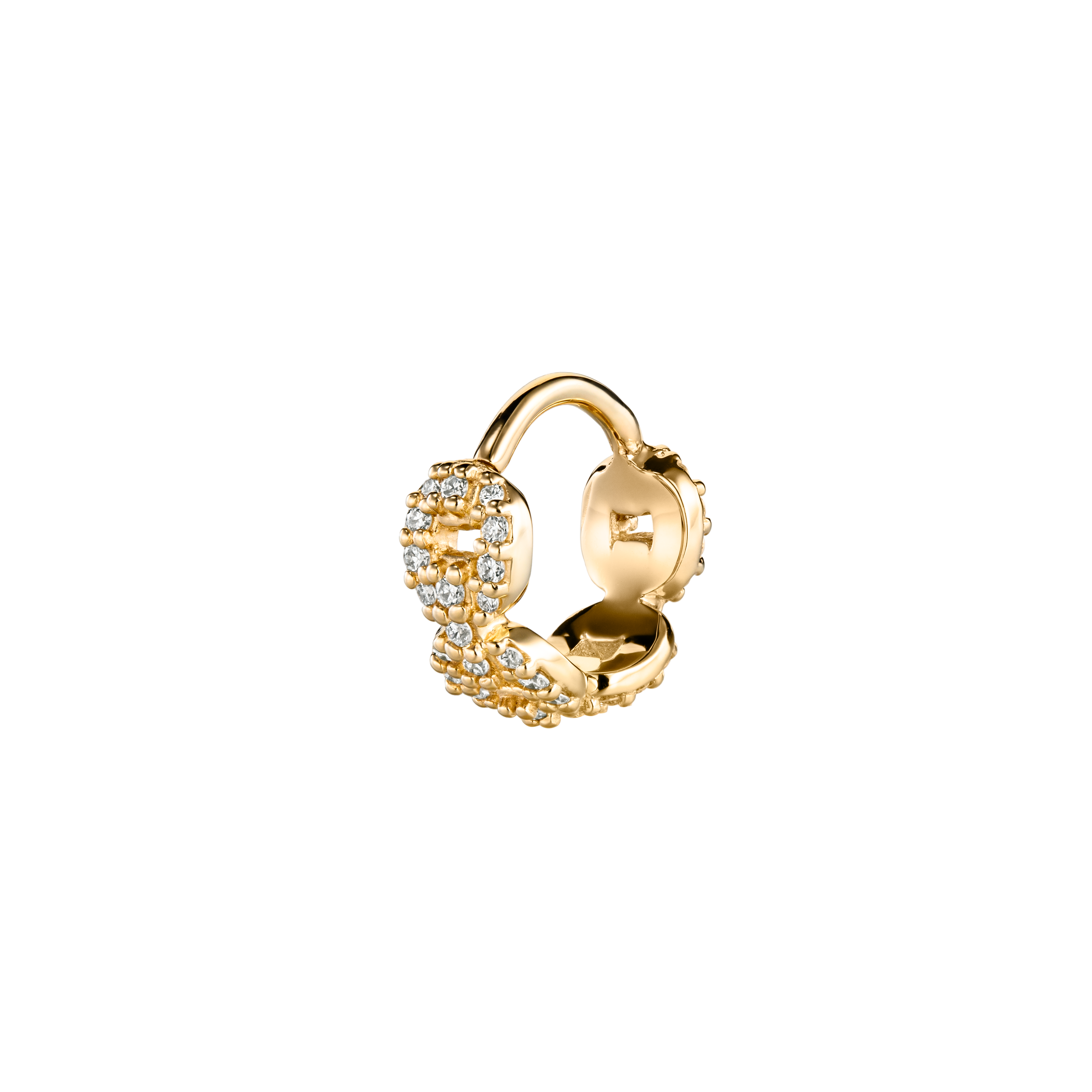 שארלוט - עגיל קליקר זהב ויהלומים