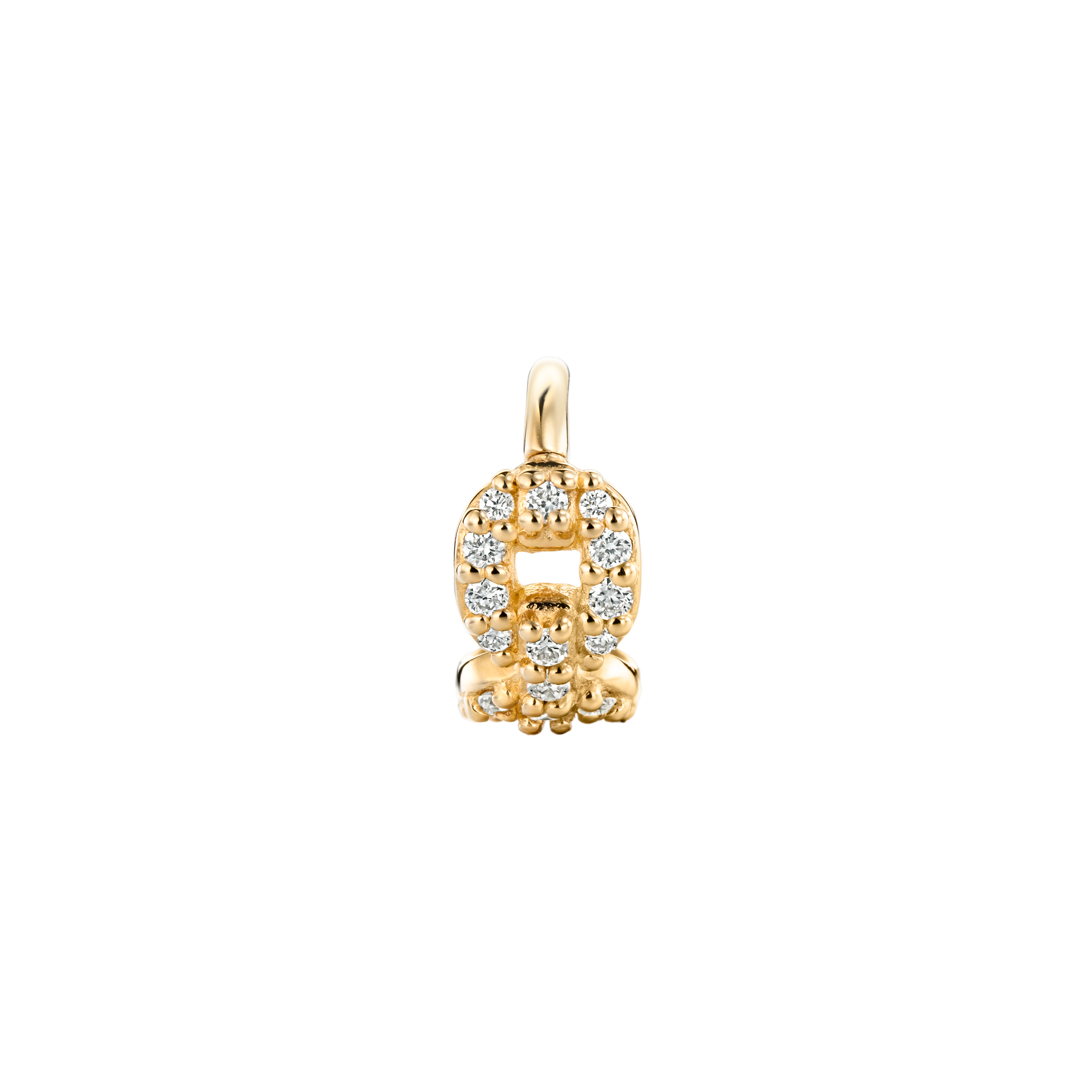 שארלוט - עגיל קליקר זהב ויהלומים