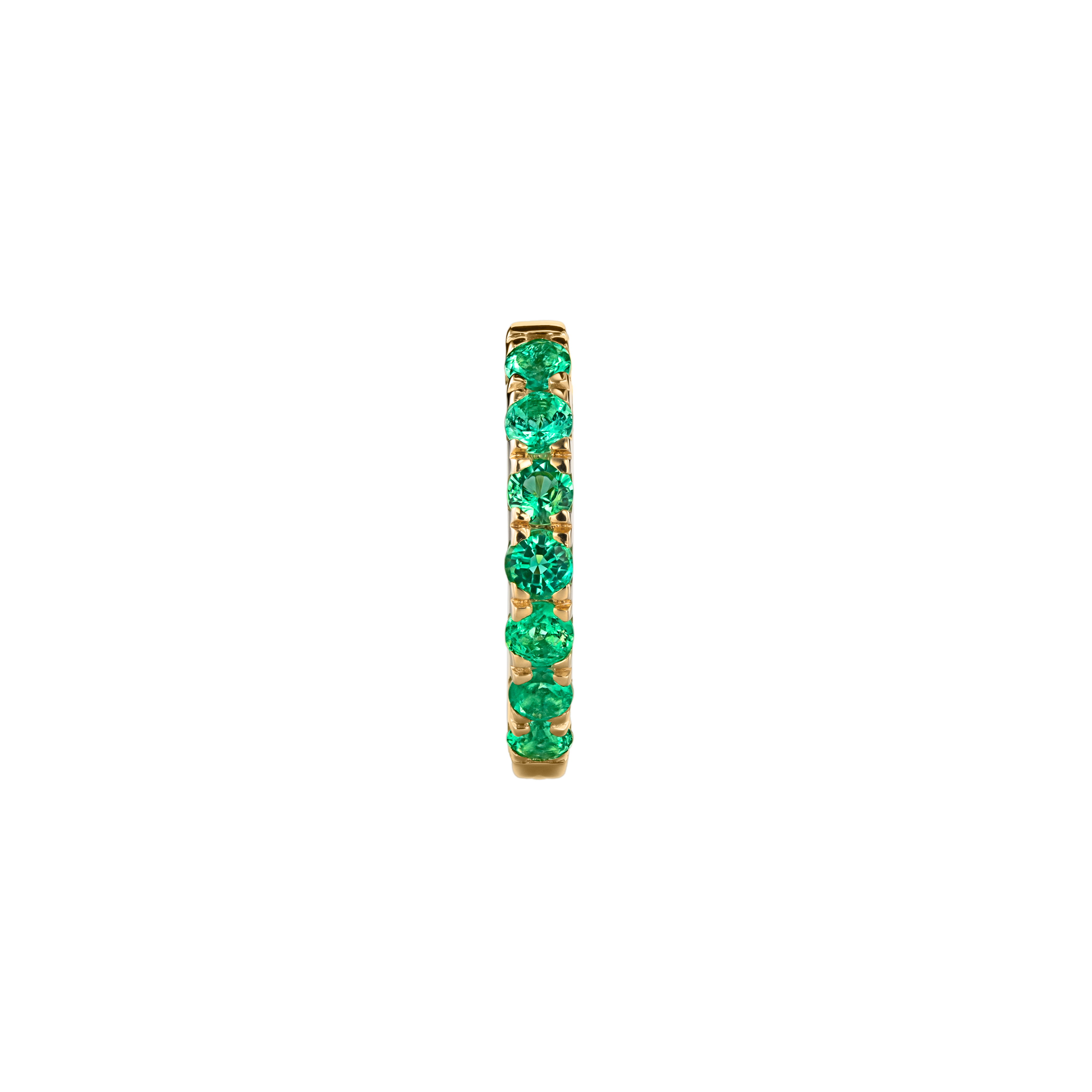 הרקולס - עגיל חישוק זהב ואמרלד