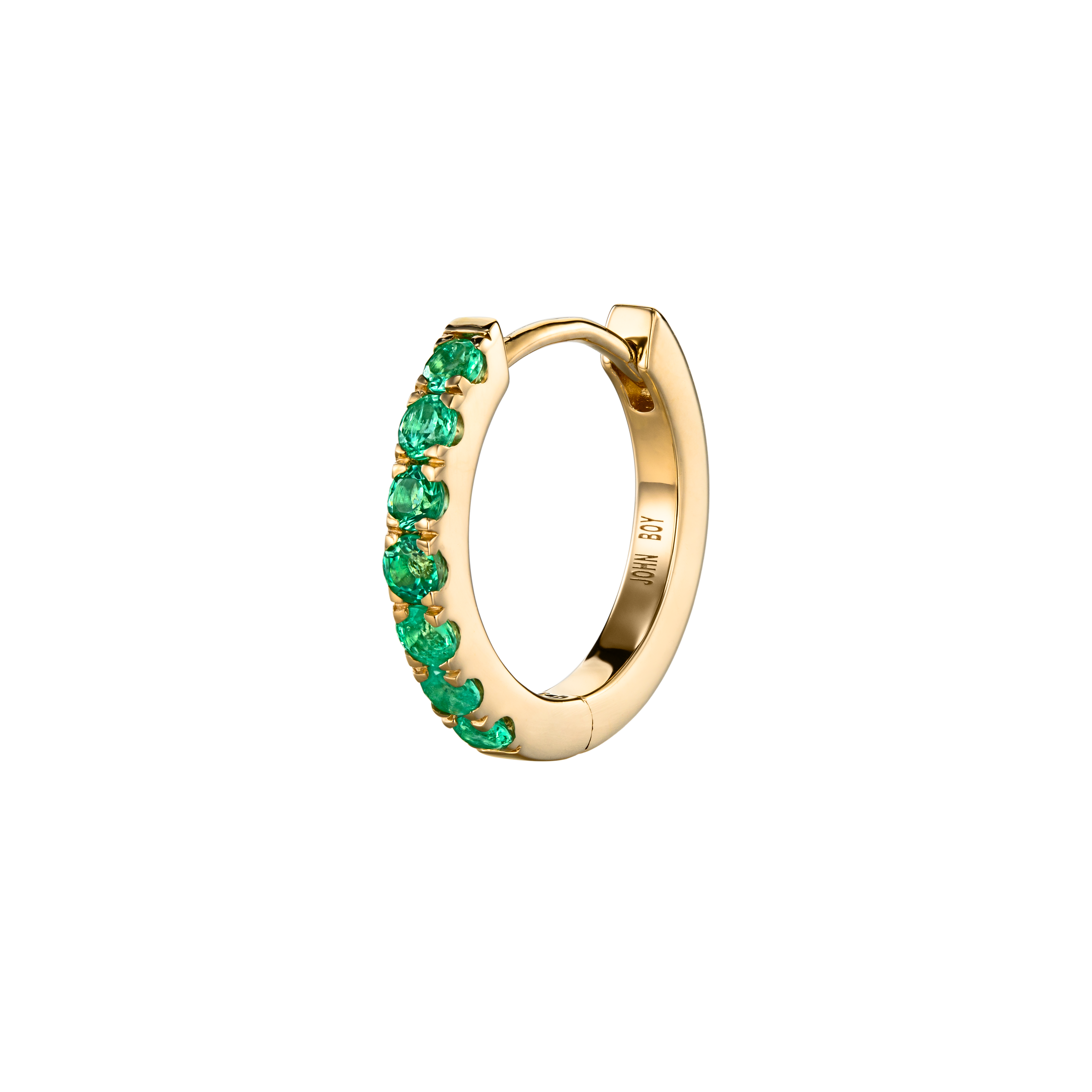 הרקולס - עגיל חישוק זהב ואמרלד