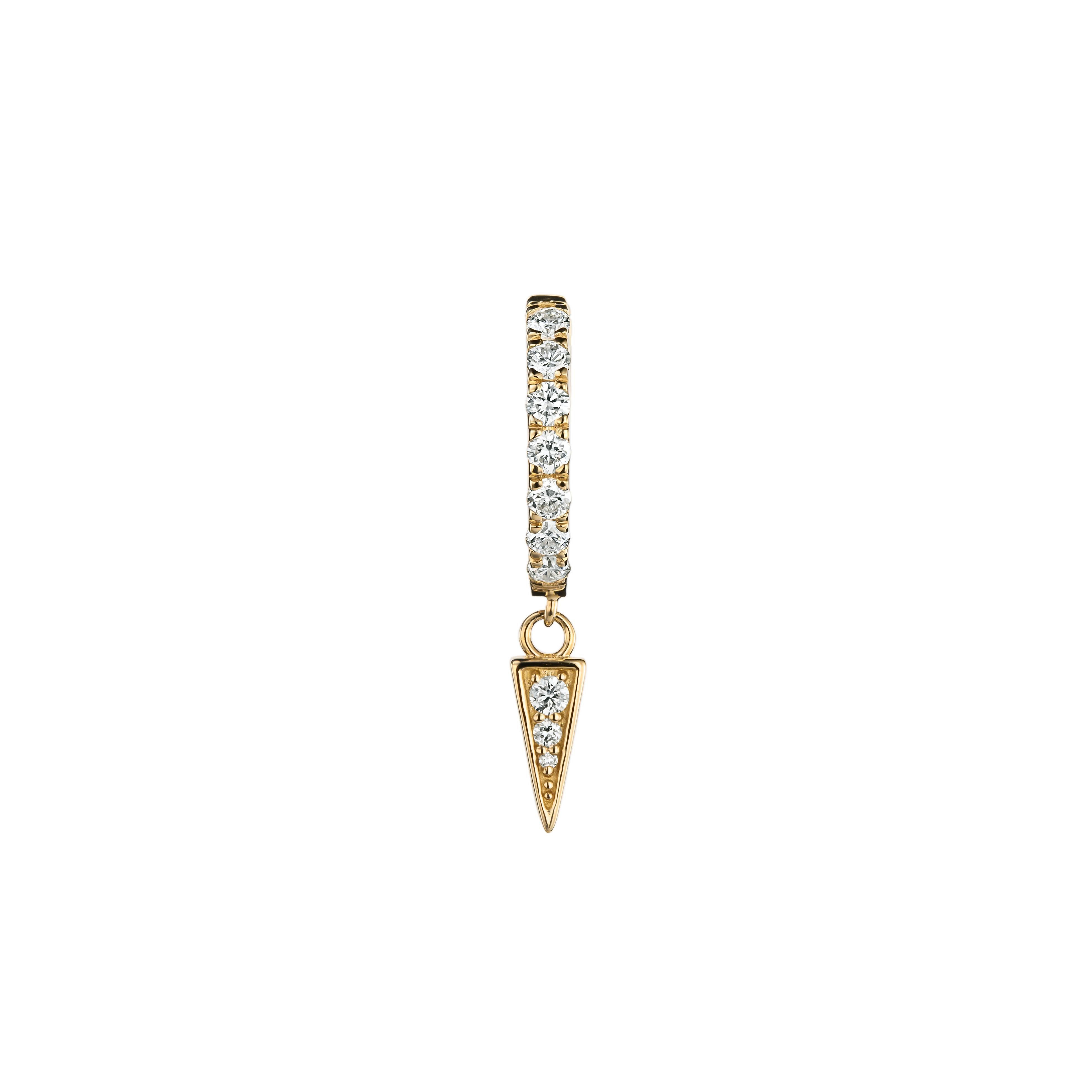 ואלקירי - עגיל חישוק תלוי זהב ויהלומים