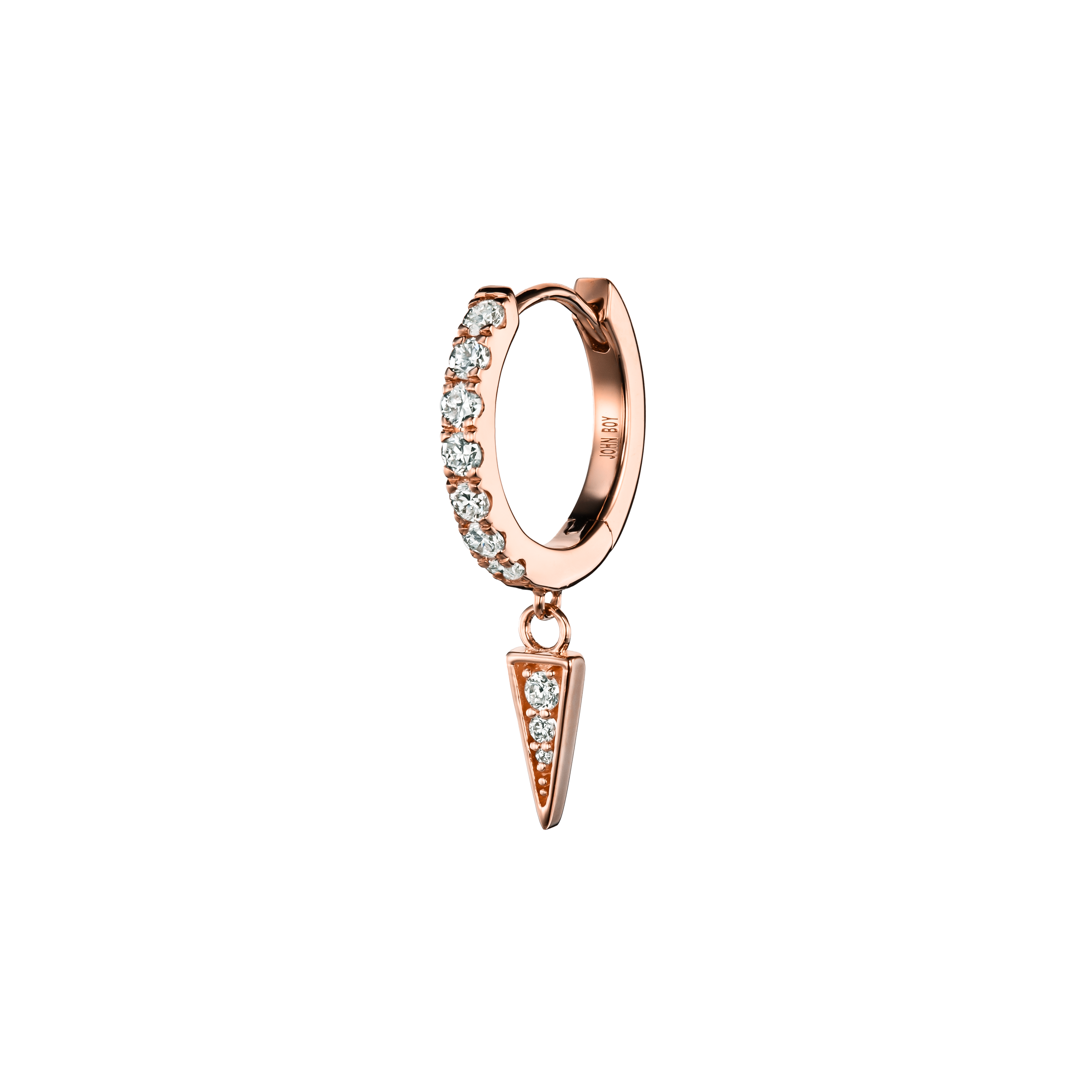 ואלקירי - עגיל חישוק תלוי זהב ויהלומים