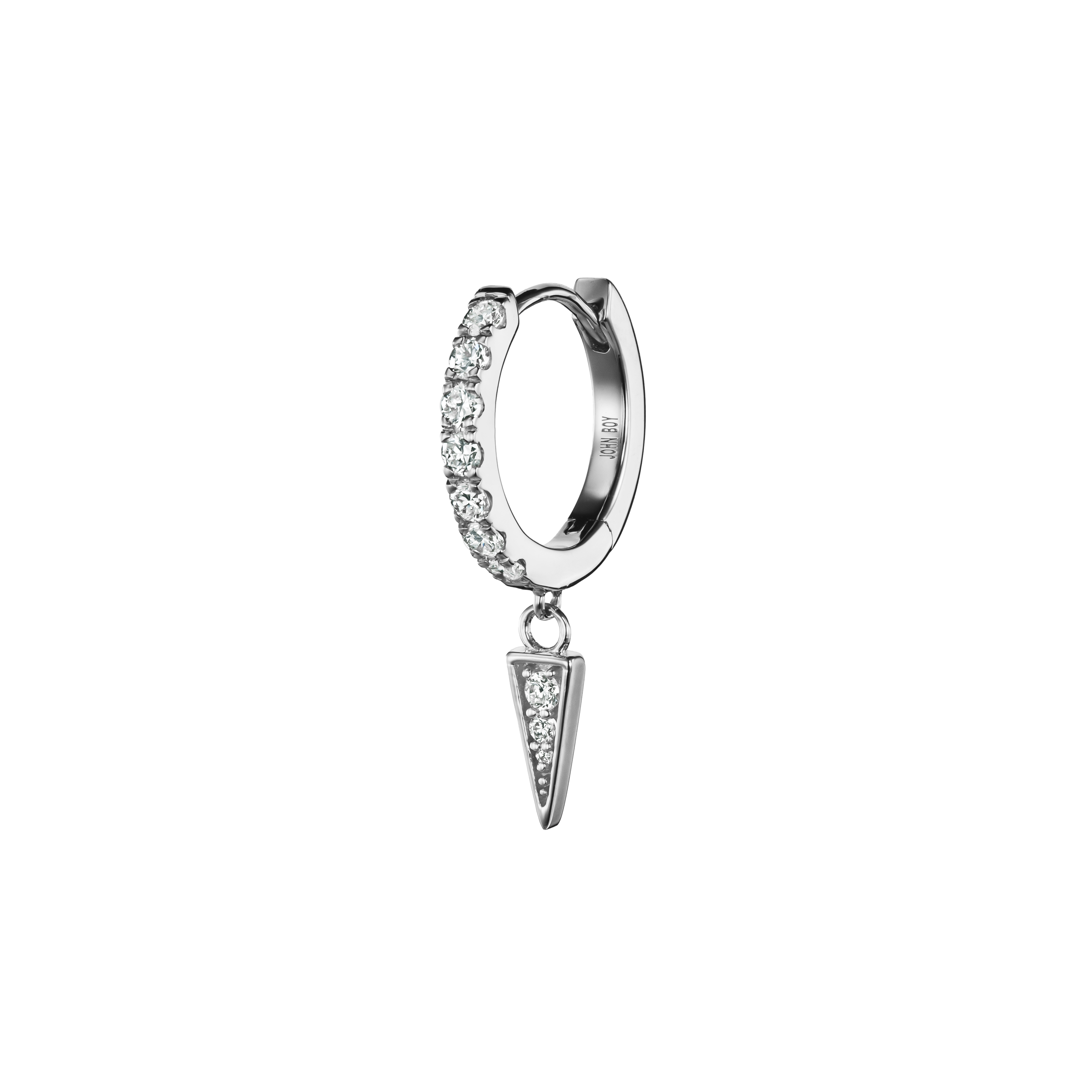 ואלקירי - עגיל חישוק תלוי זהב ויהלומים